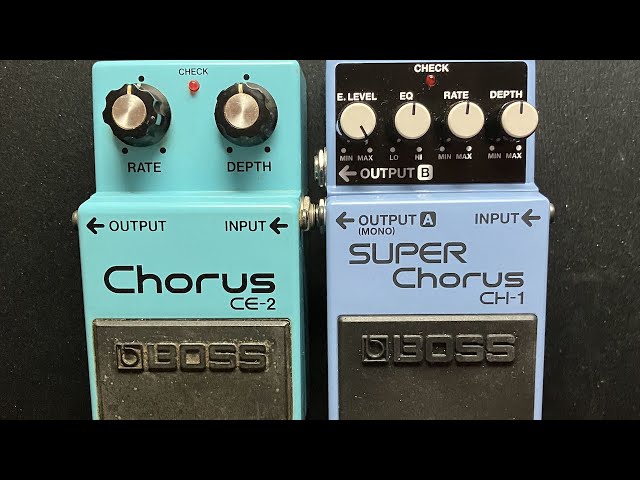 Chorus comparison BOSS CE-2 vs BOSS CH-1 into a Marshall 1987x