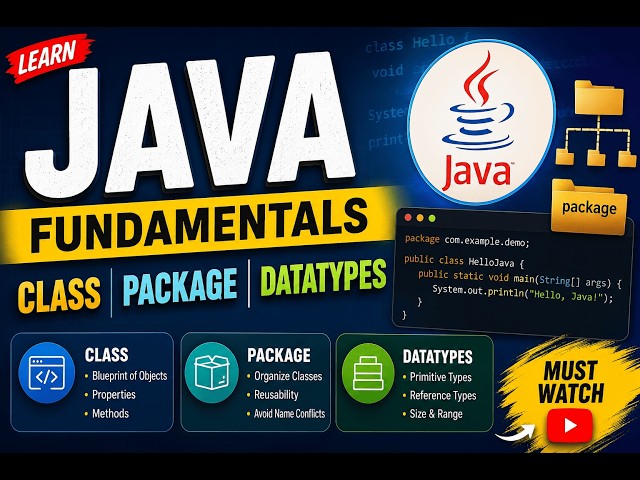 Java Classes, Packages & DataTypes