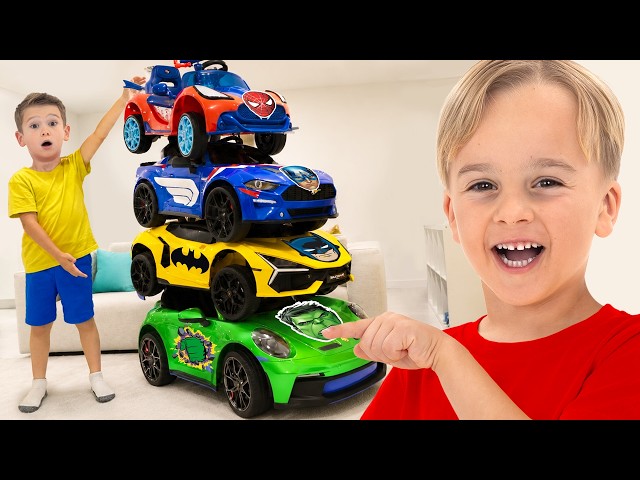 Let’s Learn to Share: Fun story with toy ride on cars for kids