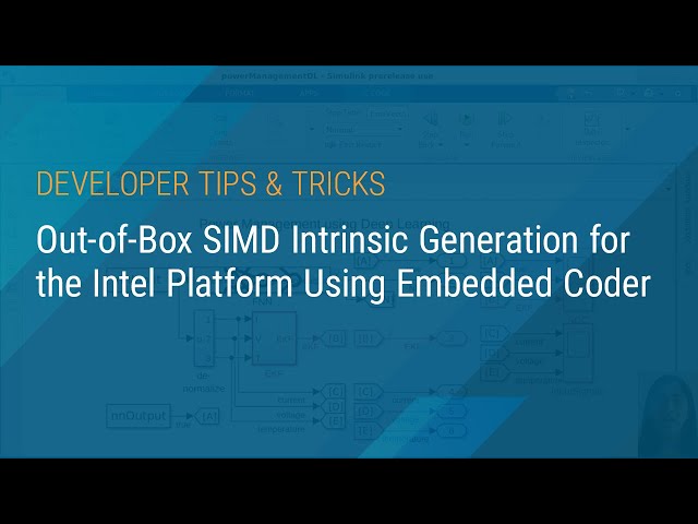 Out-of-Box SIMD Intrinsic Generation for the Intel Platform Using Embedded Coder
