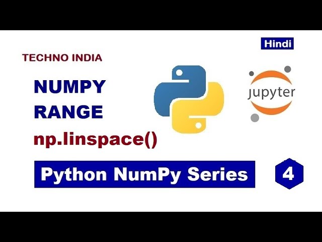 04 - Return evenly spaced specific number of values in interval | Numpy | np.linspace() | Hindi
