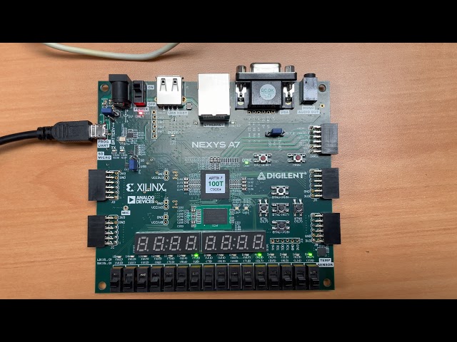 Down counter implemented on FPGA board
