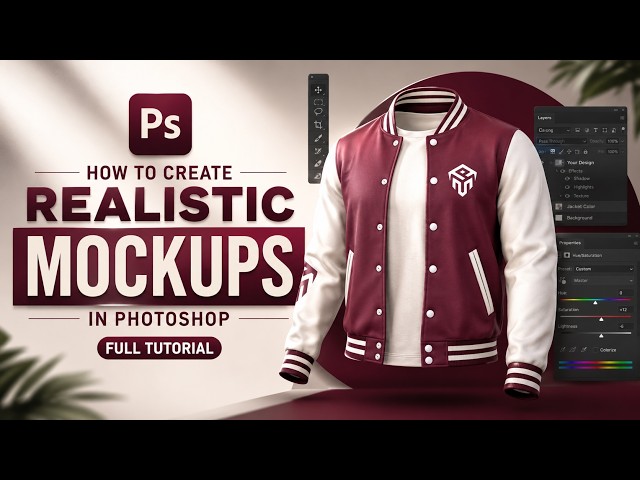 How to Create Realistic Clothing Mockup in Photoshop | Full Tutorial