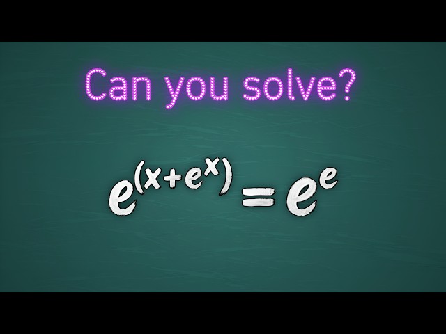 Harvard Entrance Exam | Exponential Equation