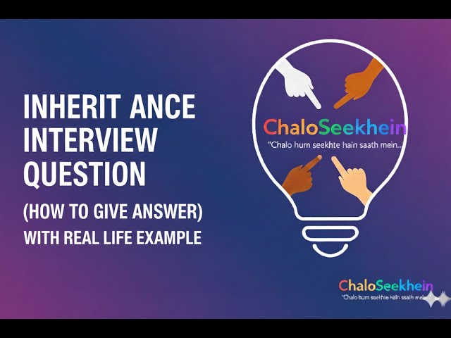 Top Inheritance Question  for Interview cover all question (CONNEC T WITH REAL LIFE)💯