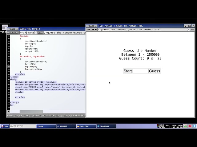 Guess The Number  Part 8 moving inline styles into style tag and setting up keypad for mobile users