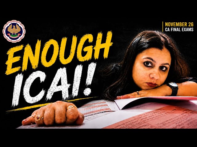 The “RAGE BAIT”Game : ICAI vs CA Final Nov-26 Exams