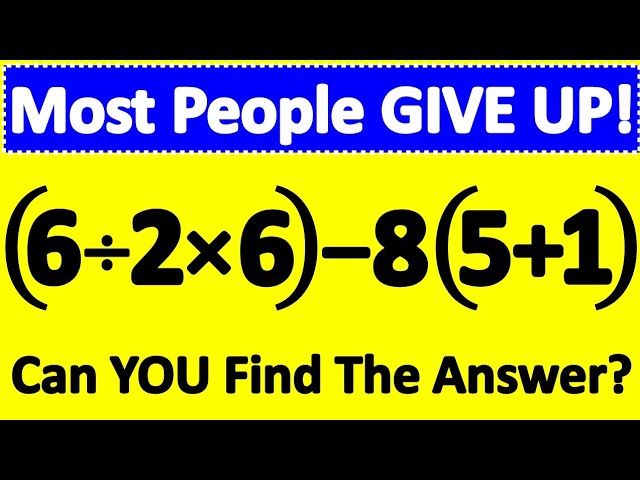 90% of People FAIL This Tricky Math Challenge! Will You Get It Right? 🔥🧠