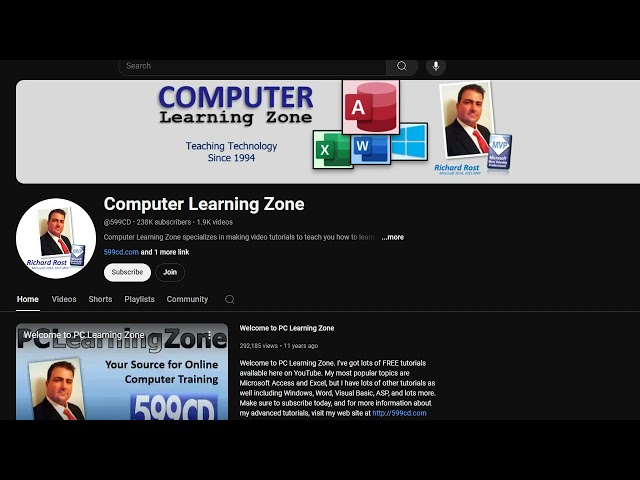 New Channel from Richard Rost of Computer Learning Zone