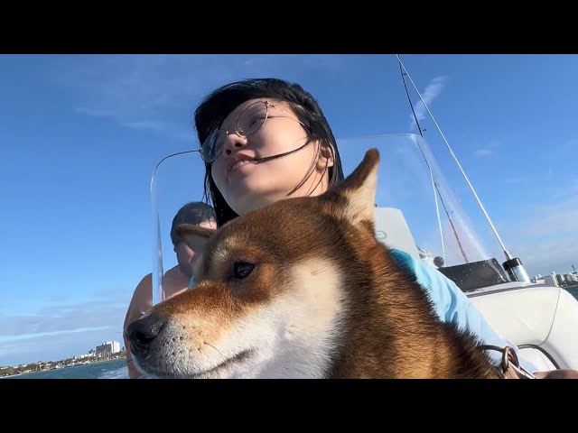 Taking our Facebook Marketplace boat out to sea