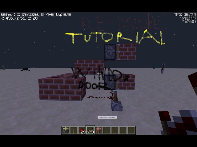 Window piston door redstone tutorial
