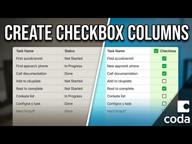Create Checkbox Columns In Coda [Simplified]