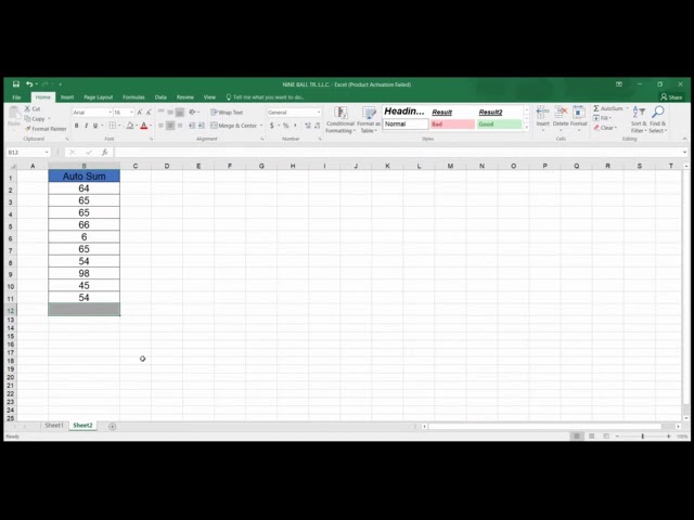 Excel Tutorial: Auto Sum in MS Excel @MicrosoftExcelacademy7 