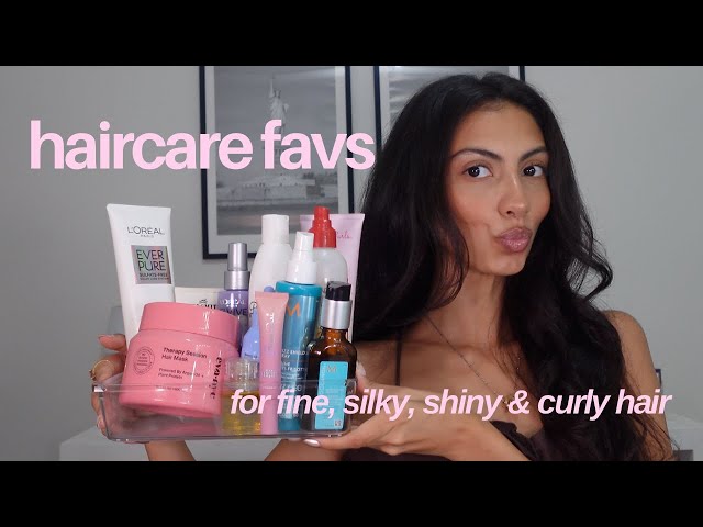 TOP HAIRCARE FAVORITES for fine & curly hair | blowouts, slick backs & curls