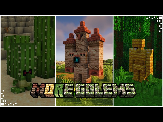 MoreGolems (Minecraft Mod Showcase) | More Vanilla-Like Golems | Forge 1.20.1