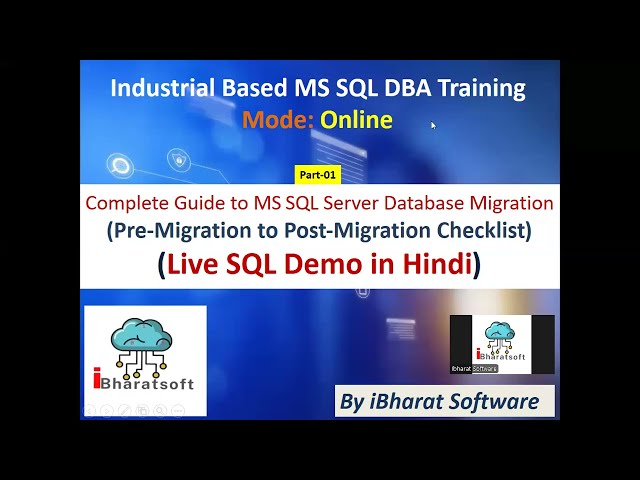 MS SQL Server Database Migration (Pre-Migration to Post-Migration Checklist) #sqldba #migration