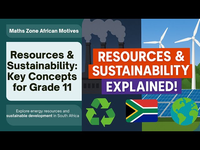 Geography Grade 11 Resources and Sustainability - Term 4 NOTES @mathszoneafricanmotives