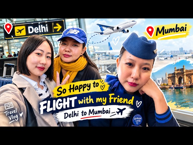 So happy to fly with my friend, Delhi to Mumbai | travel vlog