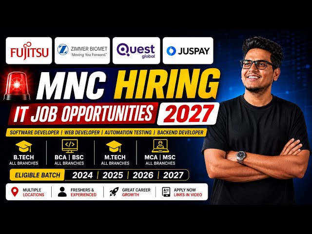 BIG IT JOBS  | Fujitsu, Zimmer Biomet, Quest Global & Juspay | Software Developer  | Apply | Hiring 