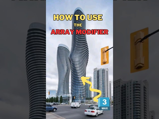 How to use Array modifier #3dsmax