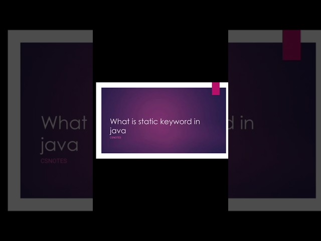 Static keyword in java. #shorts #shortsfeed #shortsviral