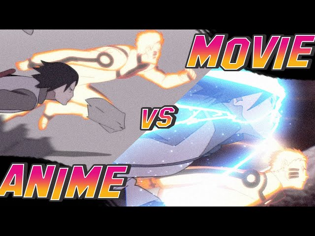 Boruto Episode 65 × Movie Comparison - Naruto & Sasuke vs Momoshiki