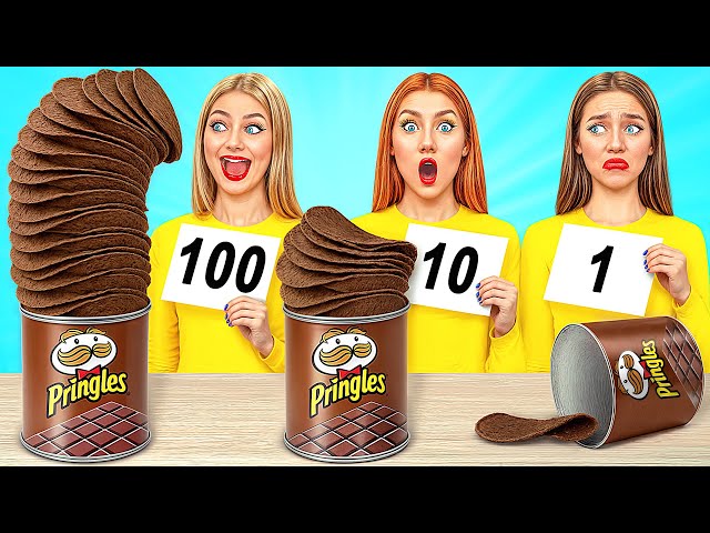 100 Layers of Food Challenge | Funny Food Challenges by Candy DO