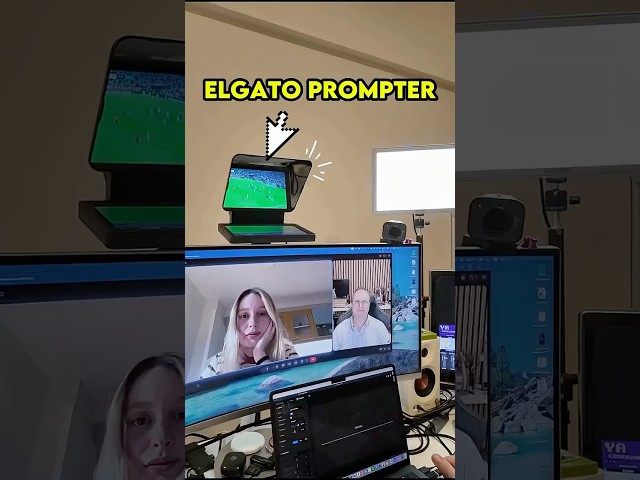 Our solution for creating content 😉 wait until the end haha ​​@elgato #elgato #prompter #technology