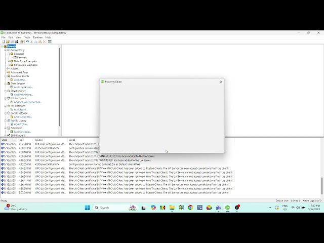 How to connect DIAView OPC UA Client with KEPWare UA server (Simulation)