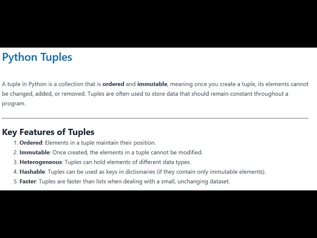 Tuple in Python - #pythonfordatascience