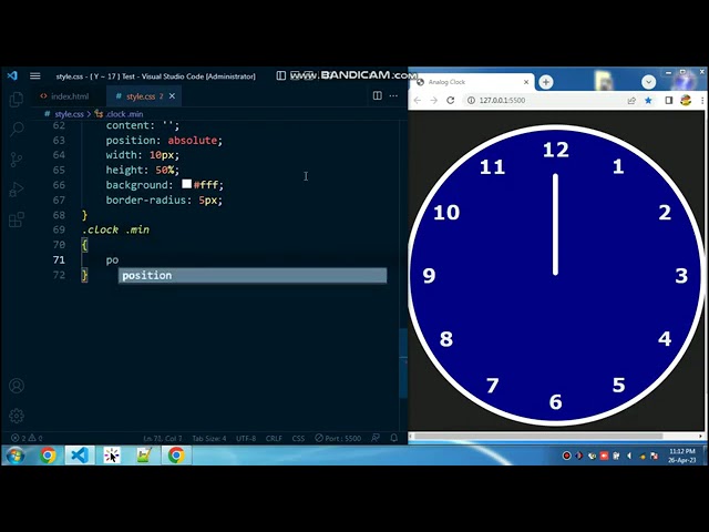 how to make analog clock using html css javascript! 