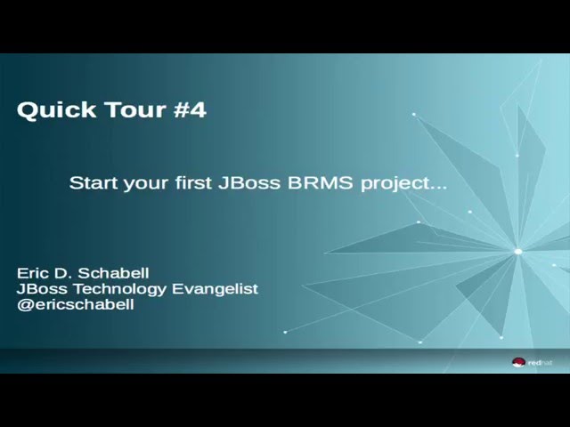 Quick Tour #4: Start your first JBoss BRMS project