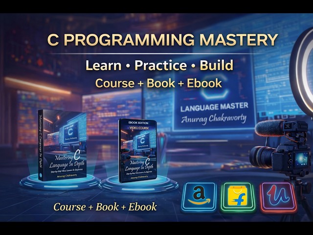 C Programming Mastery Program: Learn, Practice, Build | Course + Book + Ebook