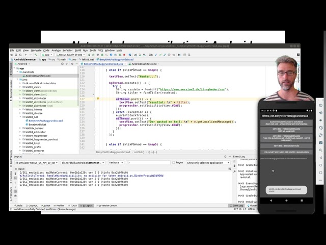 Android 2020 Lektion 3.1 Videre med Android og netværk