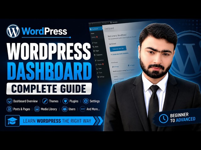WordPress Dashboard Complete Tutorial in Urdu/Hindi | Posts, Pages, Plugins, Themes & Settings