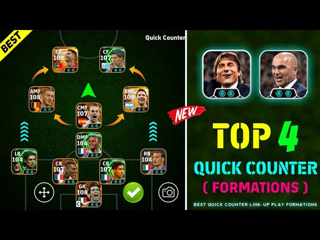 Top 4 Best Quick Counter Formations In eFootball 2027 🔥 | Best Formation eFootball 2027
