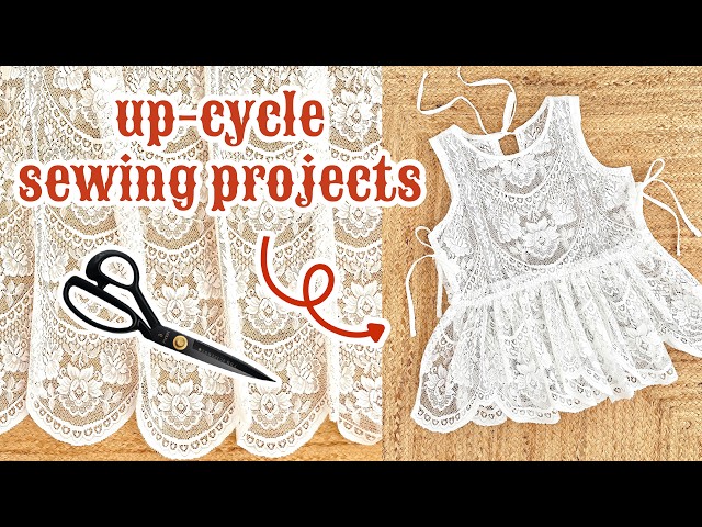 Cute + Creative Ways to Up-Cycle Lace Curtains! | BEGINNER FRIENDLY SEWING IDEAS