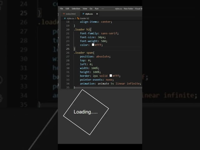 Quick CSS Loading Animation   Html CSS Animation Effects Short Tutorial #html #css #shorts