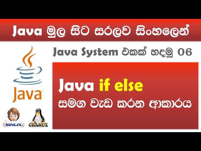 Sinhala Java with Netbeans Lesson 06 by Chanux