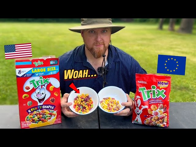European VS American Trix Cereal Comparison & Taste Test *Wildly Different