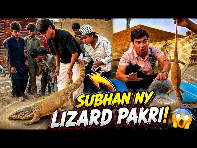 Subhan Ny Big Lizard Pakr Lii 😱 - Mini Zoo 😰