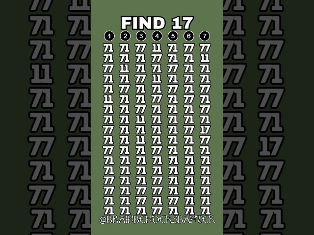Your Observation Skills Get Tested Here #findthenumber #challenge #braintraining