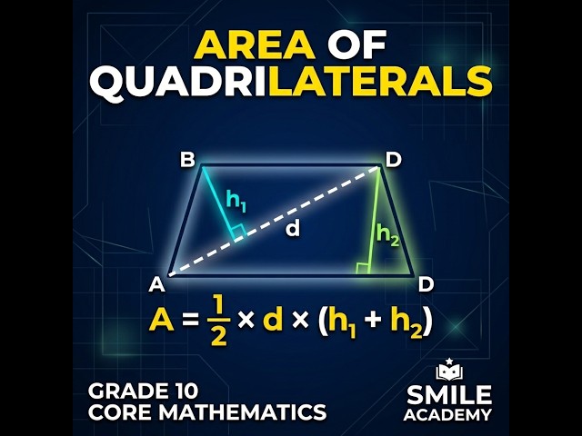 Grade 10 Math: The regular  and irregular Quadrilateral Area Trick!