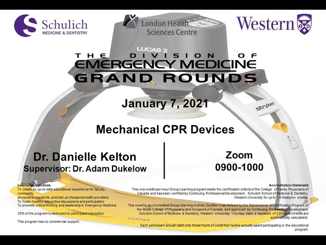 Dr. Danielle Kelton: Mechanical CPR Devices in the ED