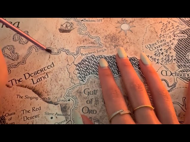 ASMR Map tracing - Throne of Glass 