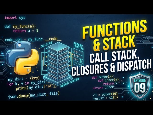 Python Masterclass Ep 9: How Python Call Stack Works (inspect), Closures & First-Class Functions!