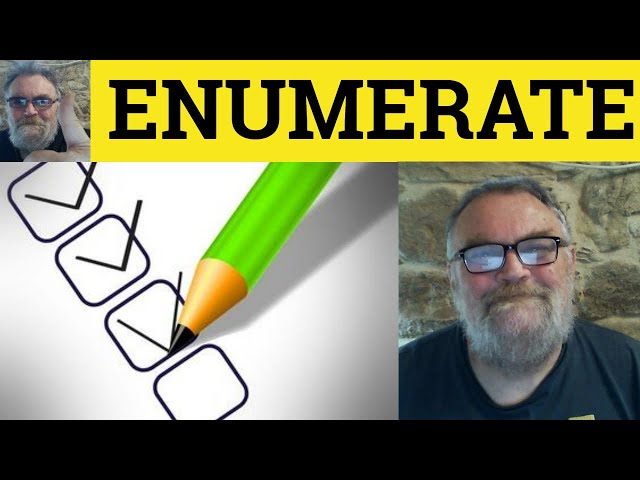 🔵 Enumerate Meaning - Enumerate Examples - Enumerate Definition - Formal Vocabulary - Enumerate