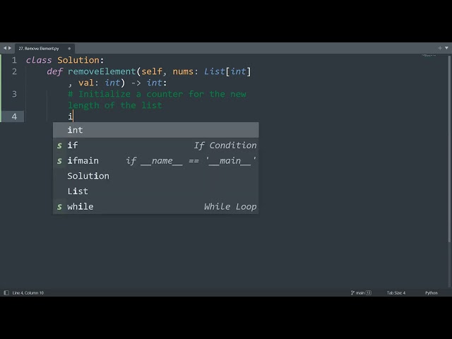 Leetcode 27. Remove Element in Python | Python Leetcode | Python Coding Tutorial | Python Code ASMR