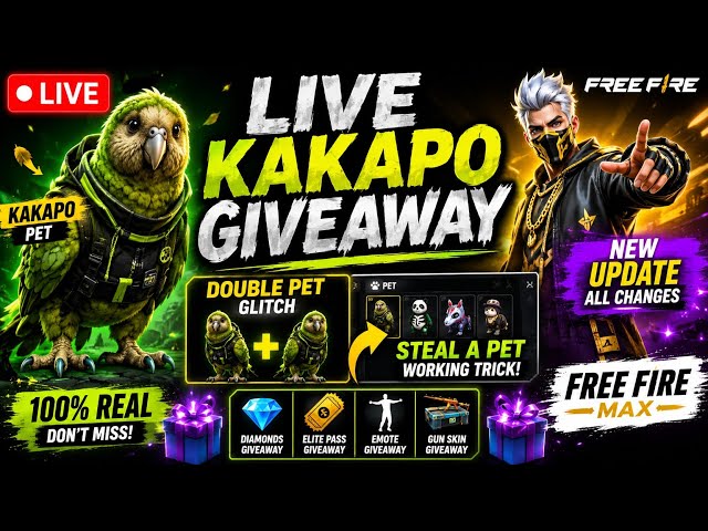 🔴 LIVE KAKAPO PET GIVEAWAY 🥳 DOUBLE PET GLITCH INFORMATION 🔥 NEW UPDATE INFORMATION STEAL A PET