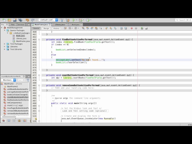 Java for 2GIG - BookManagment example - Count elements